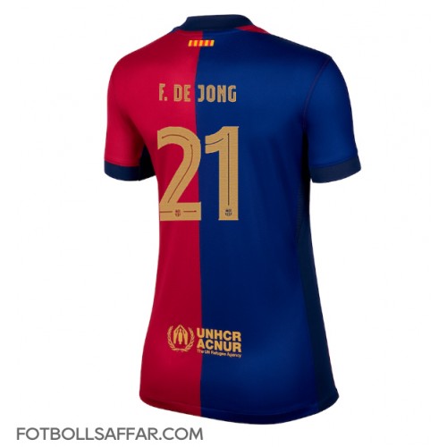 Barcelona Frenkie de Jong #21 Hemmatröja Dam 2024-25 Kortärmad